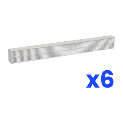 Lot de 6 filtres entrée d'air compatibles Aldes Airfilter V1 – Anti-pollen – 374 x 42 mm